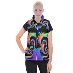 Fractal Spiral Vortex Swirl Whirlpool Math Women s Button Up Vest by Ravend