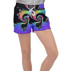 Fractal Spiral Vortex Swirl Whirlpool Math Velour Lounge Shorts by Ravend