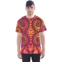 Art Pattern Fractal Design Abstract Artwork Men s Sport Mesh Tee