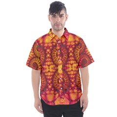 Art Pattern Fractal Design Abstract Artwork Men s Short Sleeve Shirt