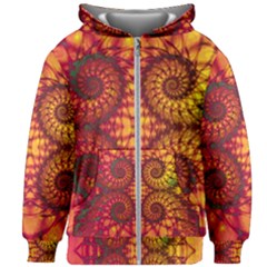 Art Pattern Fractal Design Abstract Artwork Kids  Zipper Hoodie Without Drawstring by Ravend