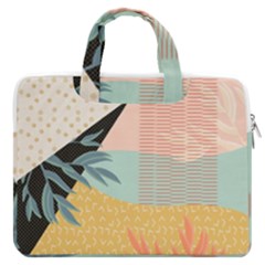 Leaves Pattern Design Colorful Decorative Texture Macbook Pro 16  Double Pocket Laptop Bag  by Ravend