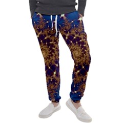 Fractal Spiral Art Pattern Blue Design Men s Jogger Sweatpants