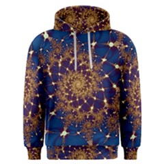 Fractal Spiral Art Pattern Blue Design Men s Overhead Hoodie by Ravend