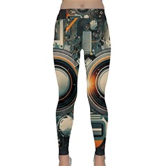 Illustrations Technology Robot Internet Processor Classic Yoga Leggings by Ravend