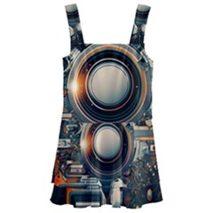 Illustrations Technology Robot Internet Processor Kids  Layered Skirt Swimsuit