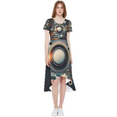 Illustrations Technology Robot Internet Processor High Low Boho Dress