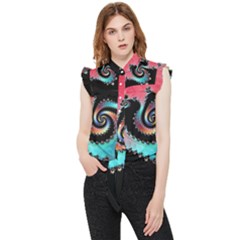 Fractals Abstract Art Digital Art Abstract Art Frill Detail Shirt by Ravend