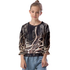 Tree Nature Landscape Forest Kids  Cuff Sleeve Top