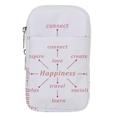 Happiness Typographic Style Concept Waist Pouch (small) by dflcprintsclothing