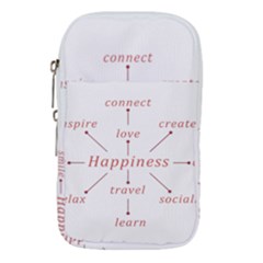 Happiness Typographic Style Concept Waist Pouch (large) by dflcprintsclothing