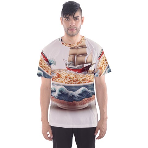 Ai Generated Noodles Pirate Chinese Food Food Men s Sport Mesh Tee by danenraven