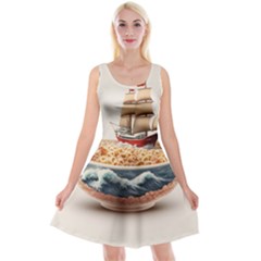 Ai Generated Noodles Pirate Chinese Food Food Reversible Velvet Sleeveless Dress by danenraven