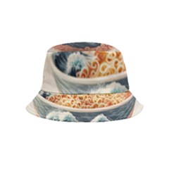 Ai Generated Noodles Pirate Chinese Food Food Inside Out Bucket Hat (kids) by danenraven