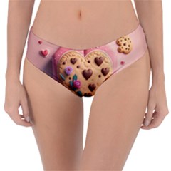 Cookies Valentine Heart Holiday Gift Love Reversible Classic Bikini Bottoms by danenraven