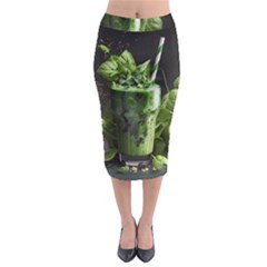 Ai Generated Drink Spinach Smooth Apple Ginger Midi Pencil Skirt