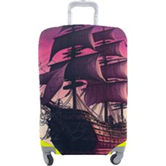 Ship Pirate Adventure Landscape Ocean Sun Heaven Luggage Cover (large) by danenraven