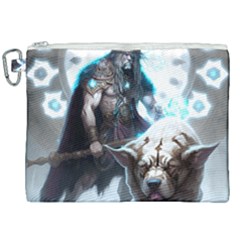 Ai Generated Viking God Fantasy Dog Norse Man Canvas Cosmetic Bag (xxl) by danenraven