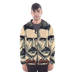 Ai Generated Nikola Tesla Tesla Nikolas Electricity Men s Hooded Windbreaker by danenraven