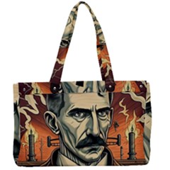 Ai Generated Nikola Tesla Tesla Nikolas Electricity Canvas Work Bag by danenraven