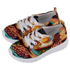 Ai Generated Breakfast Egg Beans Toast Plate Kids  Lightweight Sports Shoes by danenraven
