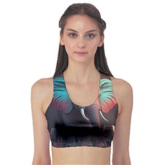 Ai Generated Elephant Tusks Trunk Wildlife Africa Sports Bra