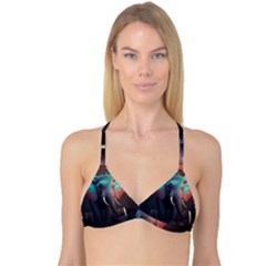 Ai Generated Elephant Tusks Trunk Wildlife Africa Reversible Tri Bikini Top