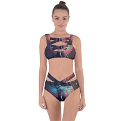 Ai Generated Elephant Tusks Trunk Wildlife Africa Bandaged Up Bikini Set 