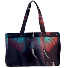 Ai Generated Elephant Tusks Trunk Wildlife Africa Canvas Work Bag