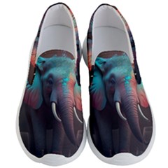 Ai Generated Elephant Tusks Trunk Wildlife Africa Men s Lightweight Slip Ons