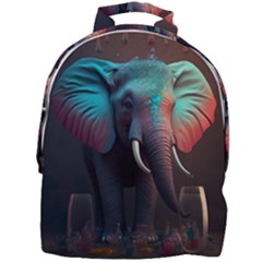 Ai Generated Elephant Tusks Trunk Wildlife Africa Mini Full Print Backpack