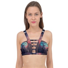 Ai Generated Elephant Tusks Trunk Wildlife Africa Cage Up Bikini Top