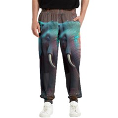 Ai Generated Elephant Tusks Trunk Wildlife Africa Men s Elastic Waist Pants