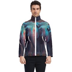 Ai Generated Elephant Tusks Trunk Wildlife Africa Men s Bomber Jacket