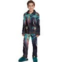 Ai Generated Elephant Tusks Trunk Wildlife Africa Kids  Long Sleeve Velvet Pajamas Set View1