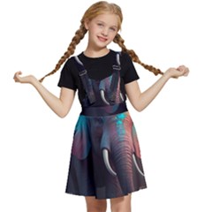 Ai Generated Elephant Tusks Trunk Wildlife Africa Kids  Apron Dress