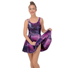 Landscape Landscape Painting Purple Purple Trees Inside Out Casual Dress by danenraven