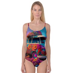 Ai Generated Beetle Volkswagen Bug Car Bus Camisole Leotard  by danenraven