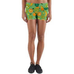 Fruit Tropical Pattern Design Art Pattern Yoga Shorts