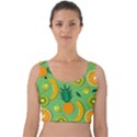 Fruit Tropical Pattern Design Art Pattern Velvet Crop Top View1