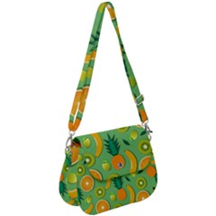 Fruit Tropical Pattern Design Art Pattern Saddle Handbag