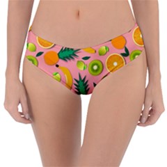 Fruits Tropical Pattern Design Art Reversible Classic Bikini Bottoms by Ravend