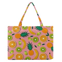 Fruits Tropical Pattern Design Art Zipper Medium Tote Bag