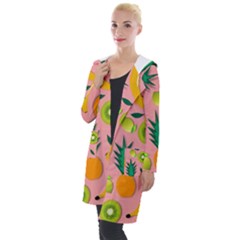 Fruits Tropical Pattern Design Art Hooded Pocket Cardigan