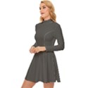 Davy Grey - Long Sleeve Velour Longline Dress View2