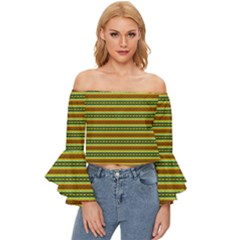 Free Flow Off Shoulder Flutter Bell Sleeve Top by Sparkle