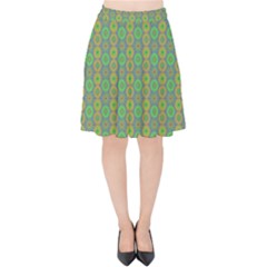 Geometry Velvet High Waist Skirt by Sparkle