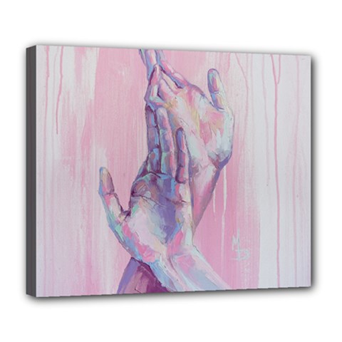 Conceptual Abstract Hand Painting  Deluxe Canvas 24  X 20  (stretched)