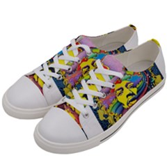 Psychedelic Rock Jimi Hendrix Men s Low Top Canvas Sneakers