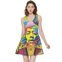 Psychedelic Rock Jimi Hendrix Inside Out Reversible Sleeveless Dress by Jancukart